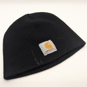 Carhartt Black Acrylic Knit Beanie Unisex Neutral Skull Cap One Size